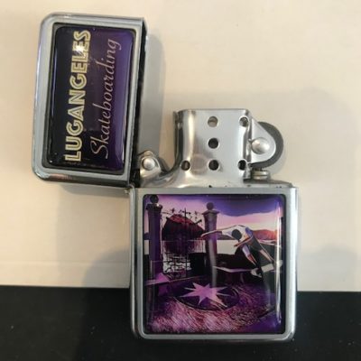 Art.45222-(Stock 1) Feuerzeug tipo Zippo, Edelstahl mit epoxy